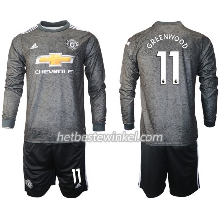 Manchester United Mason Greenwood 11 Voetbaltenues Kind Uit 2020/21 - LS (+ Korte broeken)